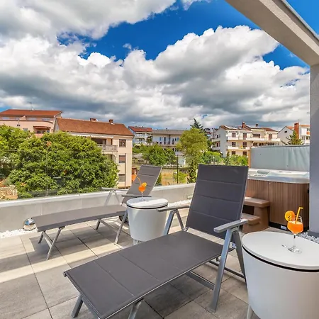 Modern With Heated Pool, Hot Tub And Sauna Malinska